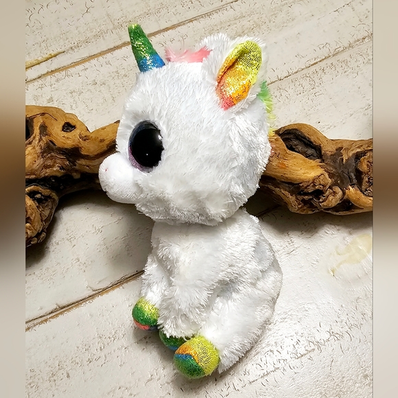 Beanie Boos 🔥 Pixy White Unicorn Soft Plush Stuffed Animal Size Small 6" - Picture 4 of 6